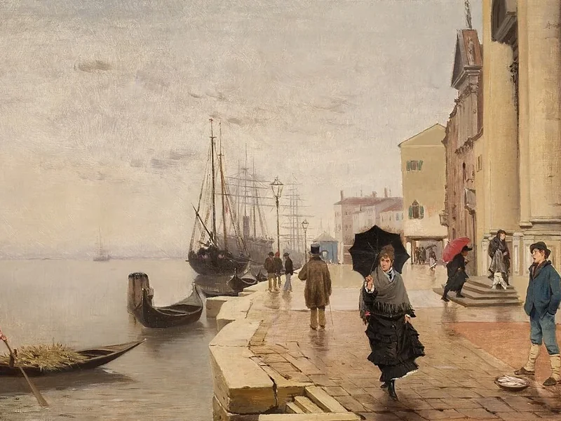 1842-Franz Leo Ruben - Una scena da Venezia